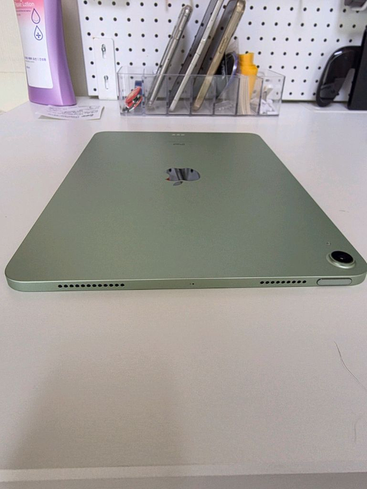 아이패드 에어 4세대 그린+키보드 폴리오+펜슬--5