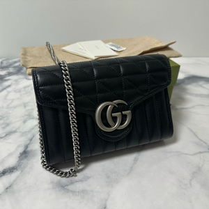 [F] 구찌 GG 마몬트 마틀라세 체인 크로스백 (2회사용) 이미지