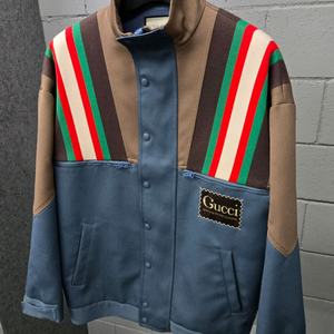 구찌 미켈레 스트라이프 로고패치 자켓
