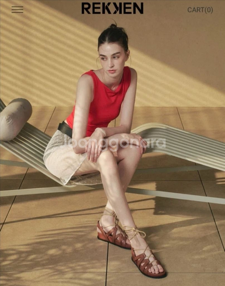 박스 새상품 렉켄 레이스업 샌들 230--3