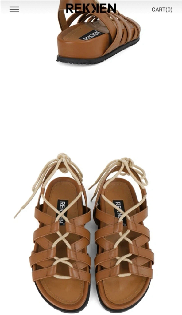 박스 새상품 렉켄 레이스업 샌들 230--4