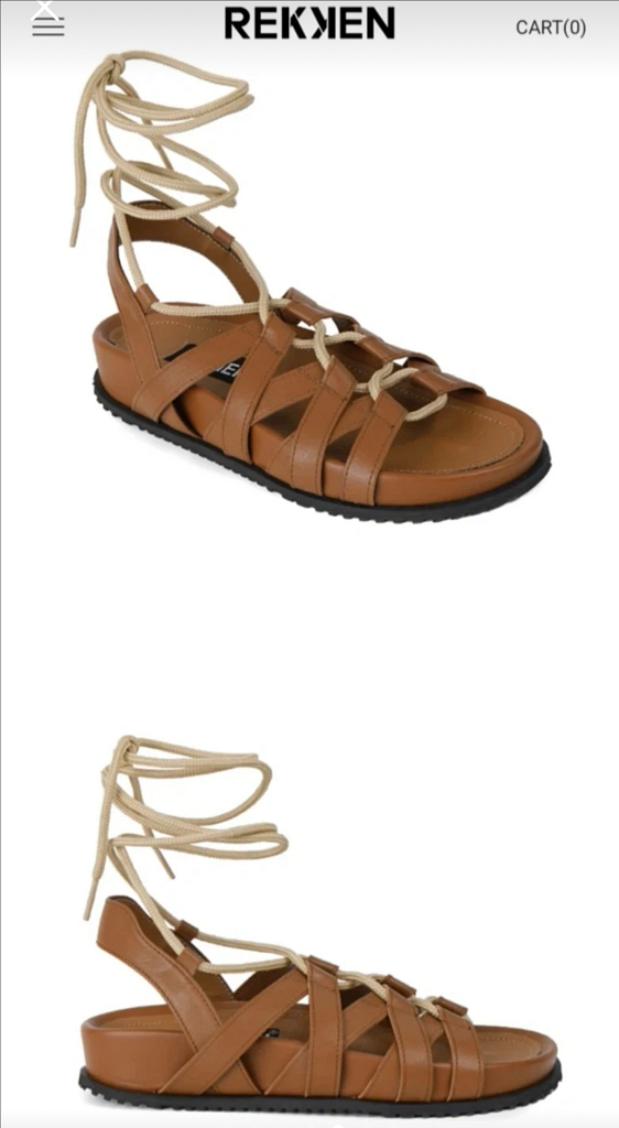 박스 새상품 렉켄 레이스업 샌들 230--5