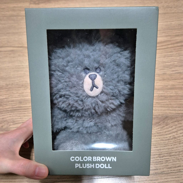 [새상품] 라인프렌즈 컬러 브라운 인형 곰인형 봉제인형 누이구루미--6