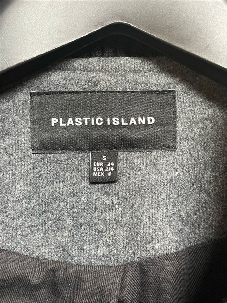 플라스틱아일랜드 누빔 울 롱코트 S--1