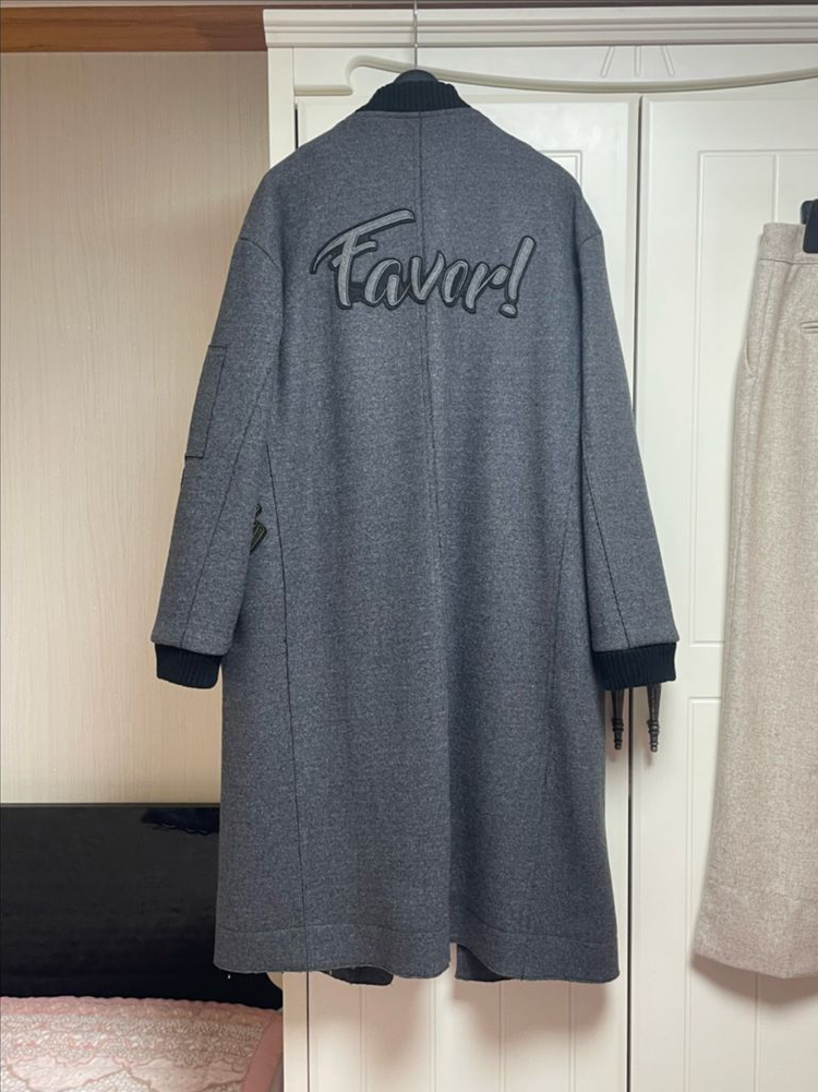 플라스틱아일랜드 누빔 울 롱코트 S--3