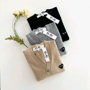 꼼데가르송 블랙와펜 V넥 가디건