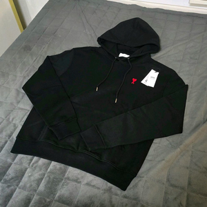 아미 스몰하트 로고 후드티 티셔츠 블랙 XL사이즈(국내105)