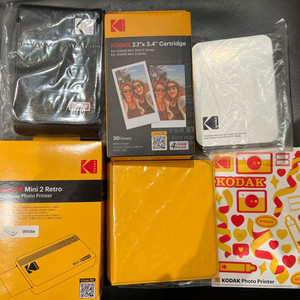 코닥 미니2 레트로(화이트) 포토프린터 사진인화기+카트리지 38매+액세서리