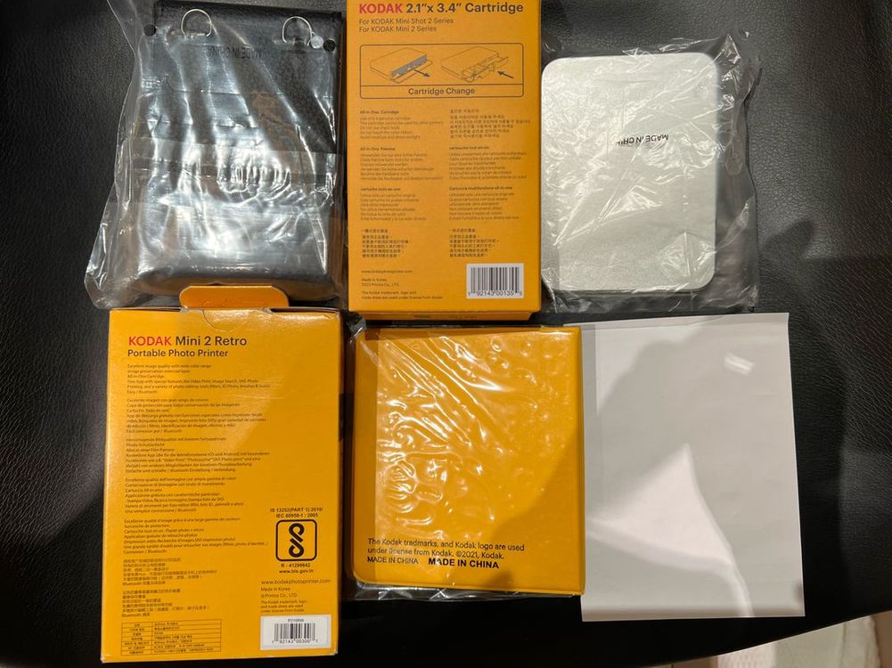 코닥 미니2 레트로(화이트) 포토프린터 사진인화기+카트리지 38매+액세서리--1