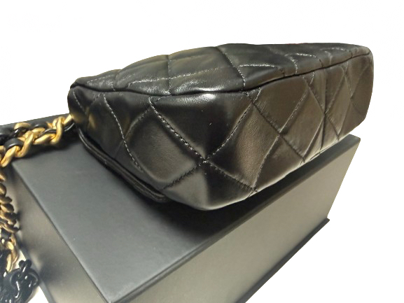 샤넬 시즌백 블랙 램스킨 내장칩--6