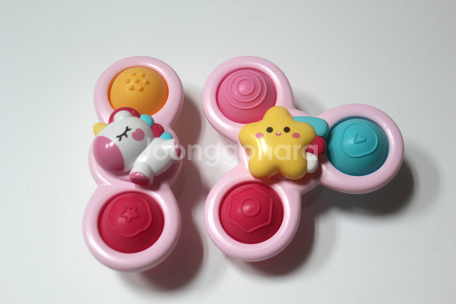 리틀클라우드 흡착 회전 딸랑이 아기스피너 스핀잇 목욕스피너 아기장난감 장난감--1