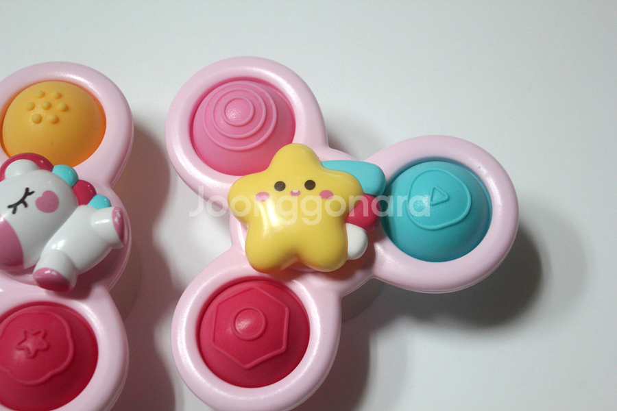 리틀클라우드 흡착 회전 딸랑이 아기스피너 스핀잇 목욕스피너 아기장난감 장난감--2