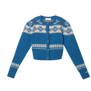 인스턴트펑크 자가드 울가디건 블루