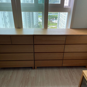 무인양품 원목 서랍장 옷장 두개 80cm, 120cm 일괄