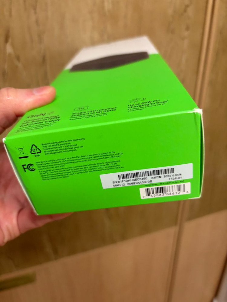 미개봉 벨킨 USB-C 6-in-1 코어 GaN 독 130W 이미지