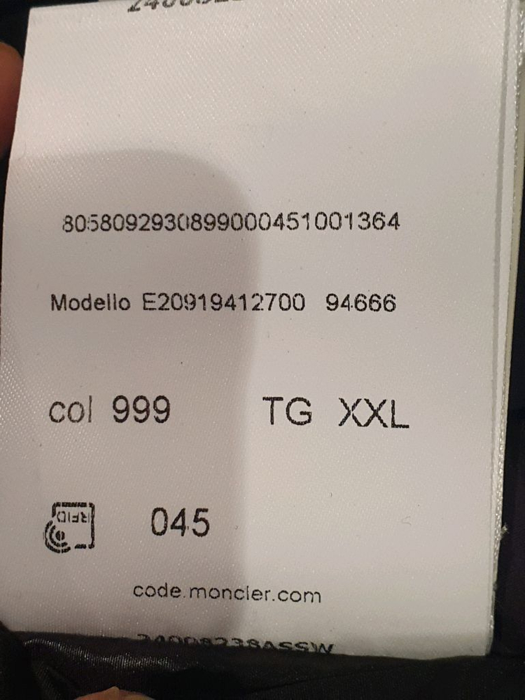 몽클레어 트리콧 니트패딩 블랙 XXL size--6