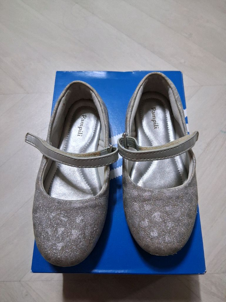 유아 여아 팜필리 은색 아동 구두 170mm 이미지