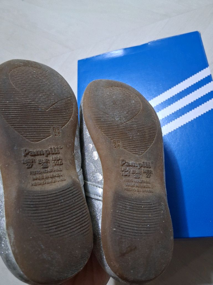 유아 여아 팜필리 은색 아동 구두 170mm 이미지