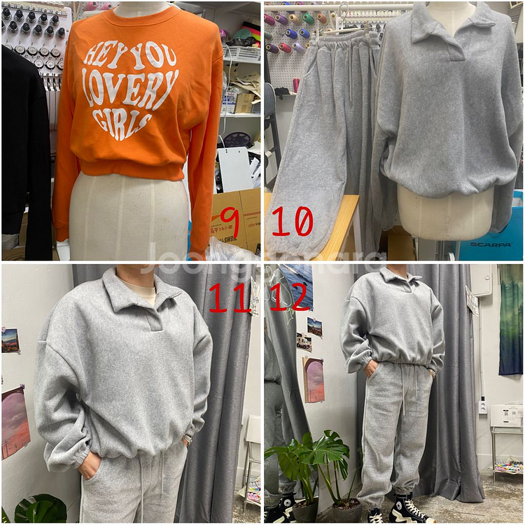 [새옷/미착용] 옷정리 후드 집업 맨투맨 트레이닝 세트--2