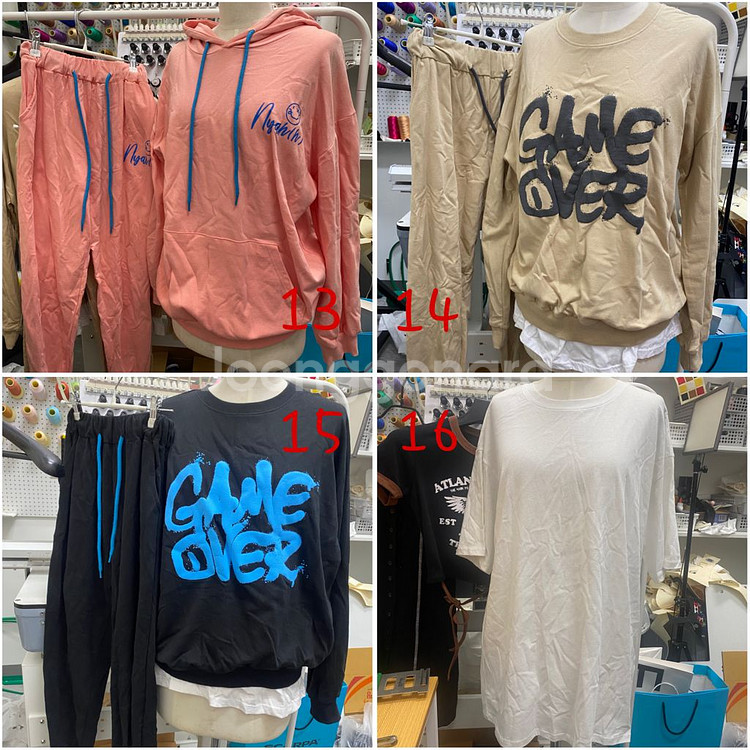 [새옷/미착용] 옷정리 후드 집업 맨투맨 트레이닝 세트--3