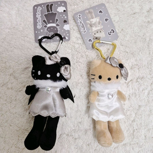 새제품 세트 롱다리 헬로키티 천사 악마 키링 키티키링 이미지