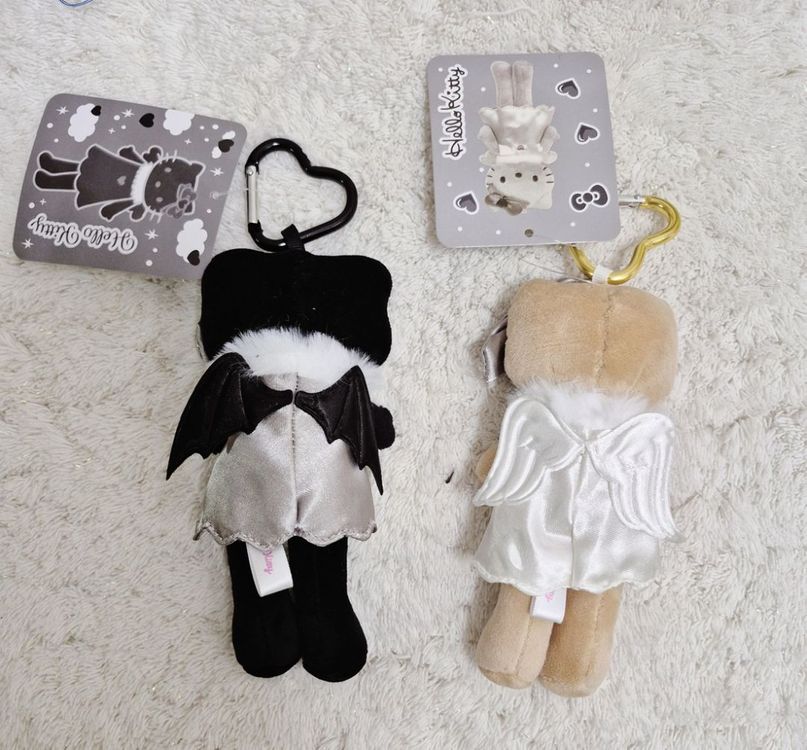 새제품 세트 롱다리 헬로키티 천사 악마 키링 키티키링 이미지