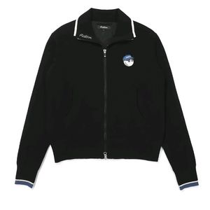 말본 골프 울 하이넥 집업 방풍 가디건 블랙