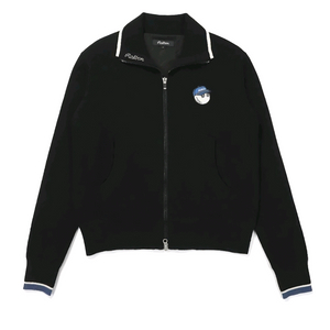 말본 골프 울 하이넥 집업 방풍 가디건 블랙