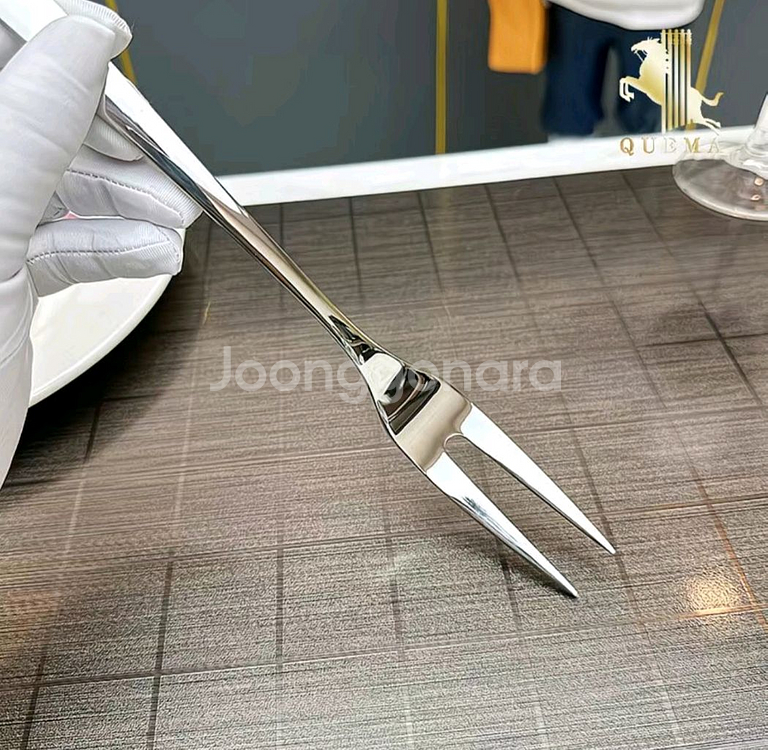 고급 스테인리스 조리도구 대형 포크 2개 일괄(새상품)--2