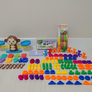 원숭이 저울놀이 장난감 & e3 퍼즐블럭 외 블럭들 & 브라이트스타트 고리친구들