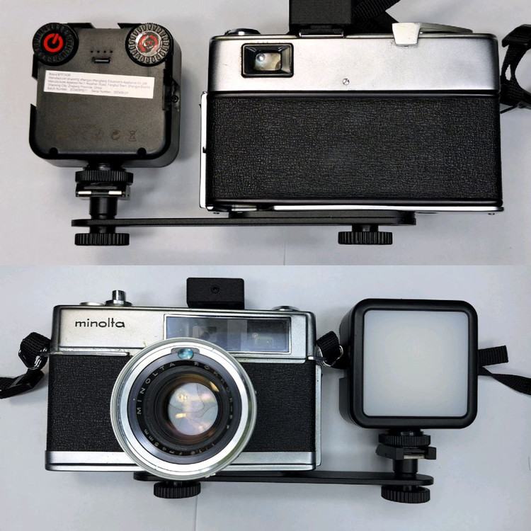 미놀타 Hi-Matic 7 하이매틱 필름카메라 풀세트/외장 노출계,가방,플래시,스트랩,렌즈캡,핫슈연장거치대/빈티지--2