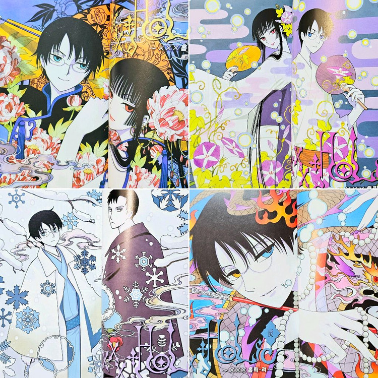 [초판][특전] CLAMP 클램프 xxx 홀릭 려 성전 츠바사 사쿠라 일러스트 카드 고전 xxx홀릭 유코 도메키--8