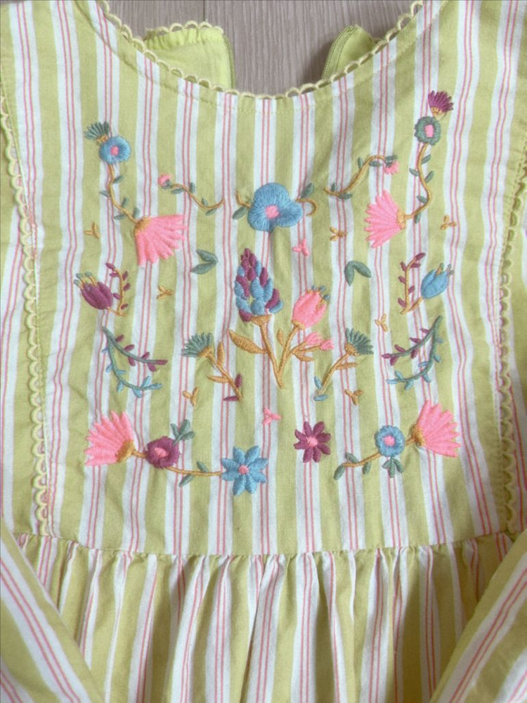 플라워 자수 원피스 120--1