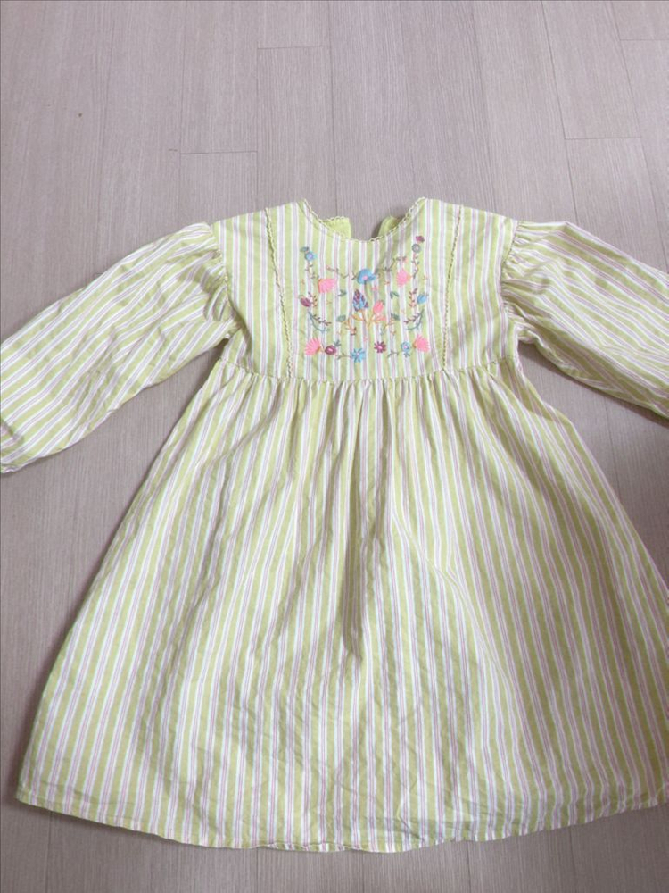 플라워 자수 원피스 120--3