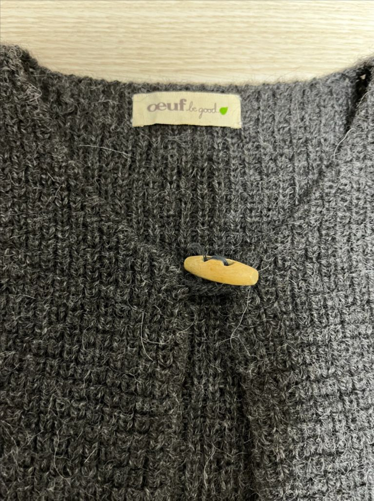 우프 알파카 니트 가디건 (3Y)--1