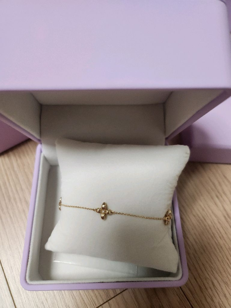 골든듀 펄시피아 쁘띠 팔찌 옐로우골드--1