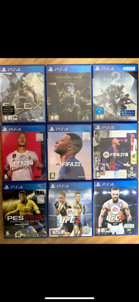 PS4/플스4 몬스터 헌터 월드, 호라이즌 제로던, PES2020, UFC4, 콜 오브 듀티 월드워2 이미지