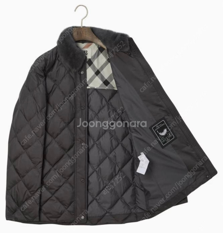 닥스 여성 탈착 밍크카라 경량 구스다운--2