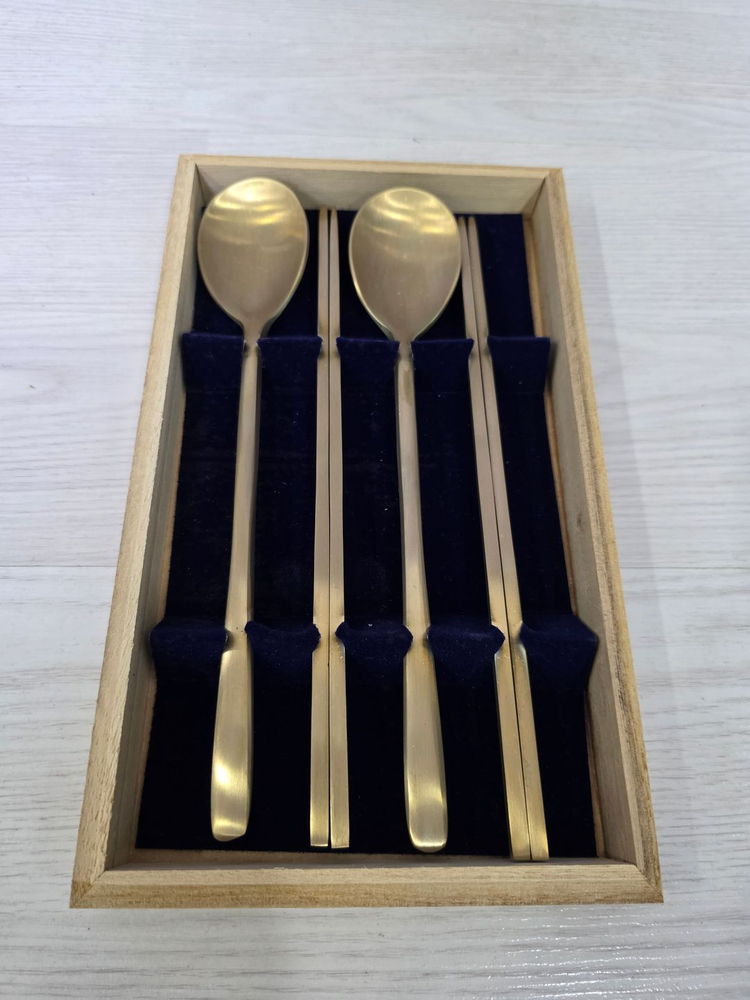 중요무형문화재 77호 안성유기 궁중 수저세트 2벌 이미지