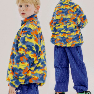 히로 윈드브레이크 패턴 플리스 집업 블루170