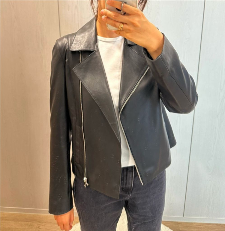 마시모두띠 양가죽 자켓 블랙 XS사이즈 이미지