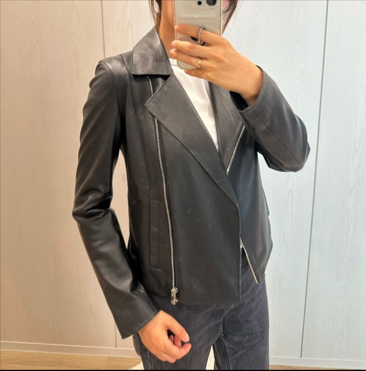 마시모두띠 양가죽 자켓 블랙 XS사이즈 이미지