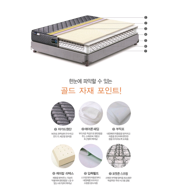 단단한타입 바로크침대 매트리스 (기본형) 새상품--2