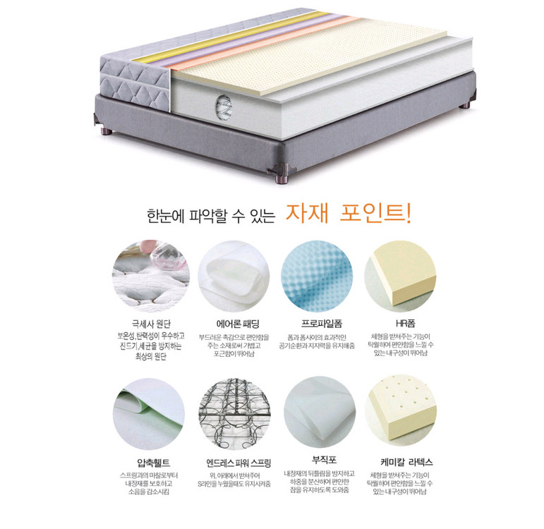 가성비 바로크가구침대 매트리스(새제품)--2