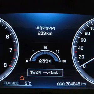 에쿠스 VI 디지털 계기판 이미지