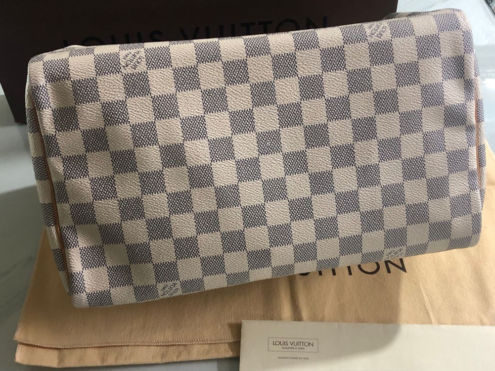 정품보증서O. 풀박스)루이비통 스피디30 다미에--4