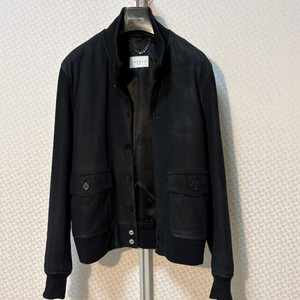 산드로(Sandro) A1 리얼 레더 스웨이드 가죽 봄버 자켓