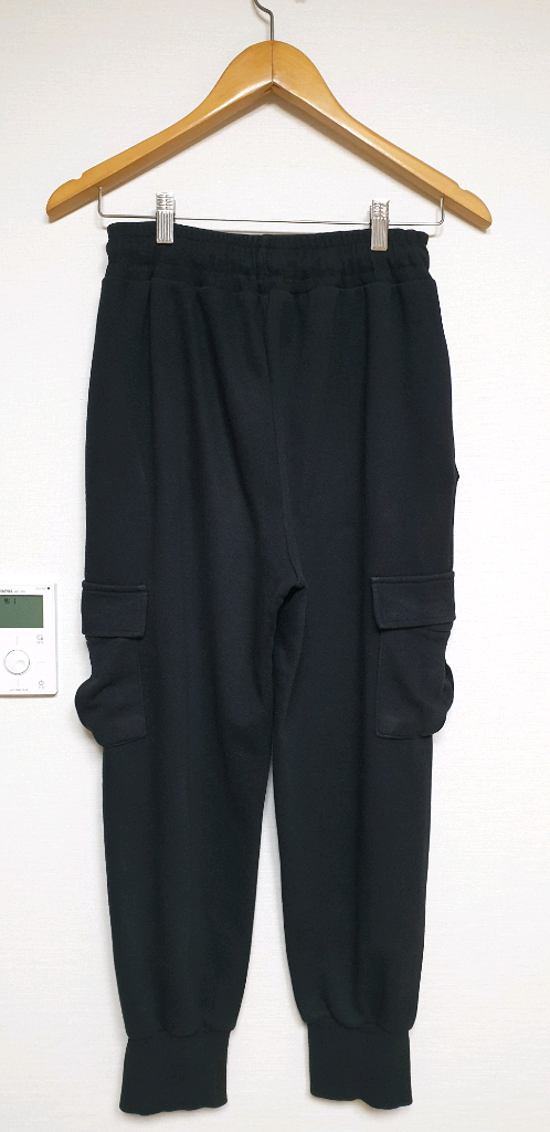 블랙 카고 조거 트레이닝 팬츠 L 2장--3