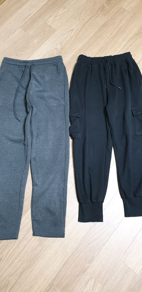 블랙 카고 조거 트레이닝 팬츠 L 2장--6