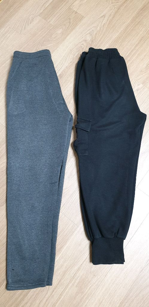 블랙 카고 조거 트레이닝 팬츠 L 2장--7